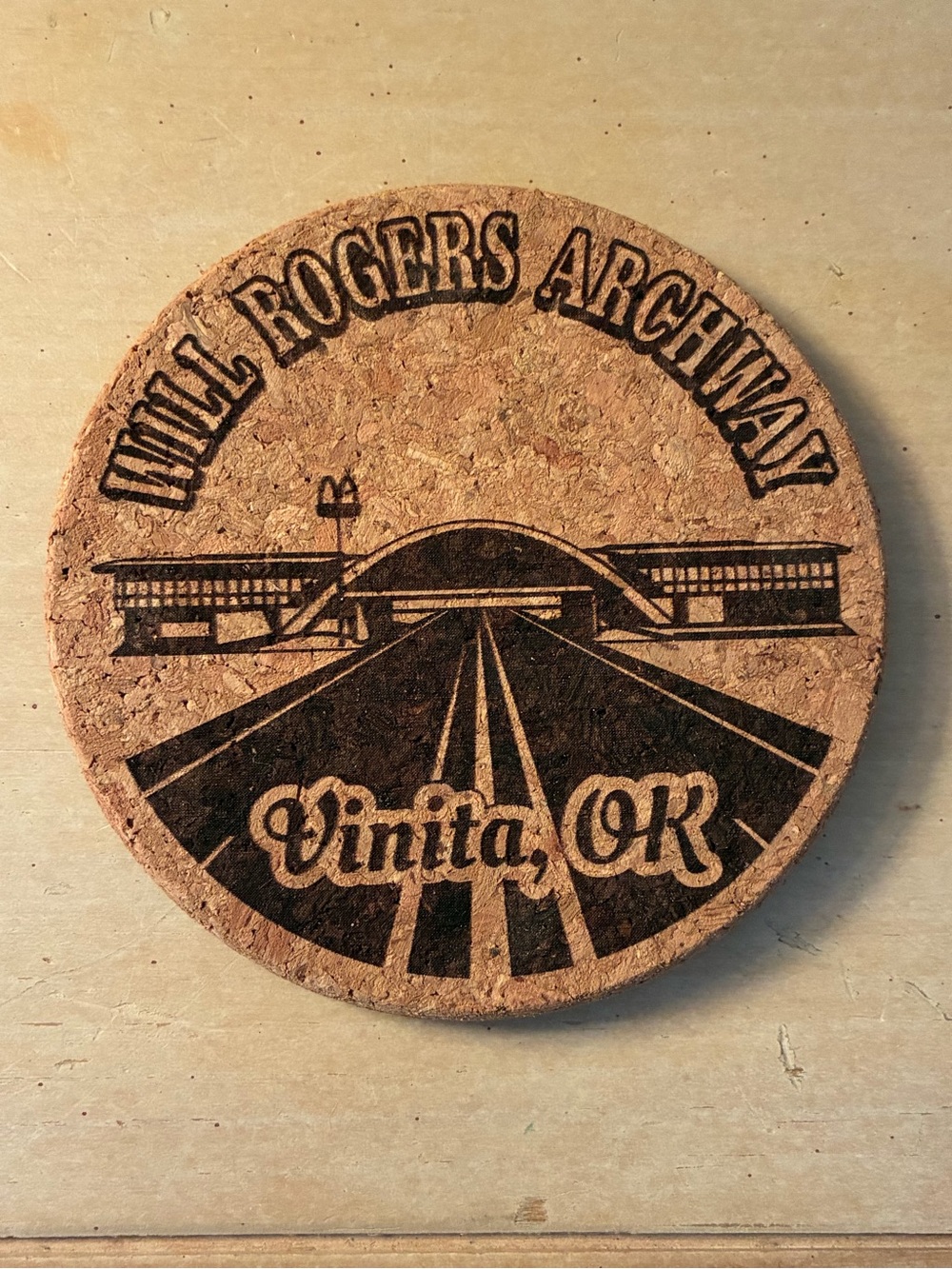 Will Rogers Archway - Route 66 Highway - Cork Coaster, Vinita, Oklahoma New